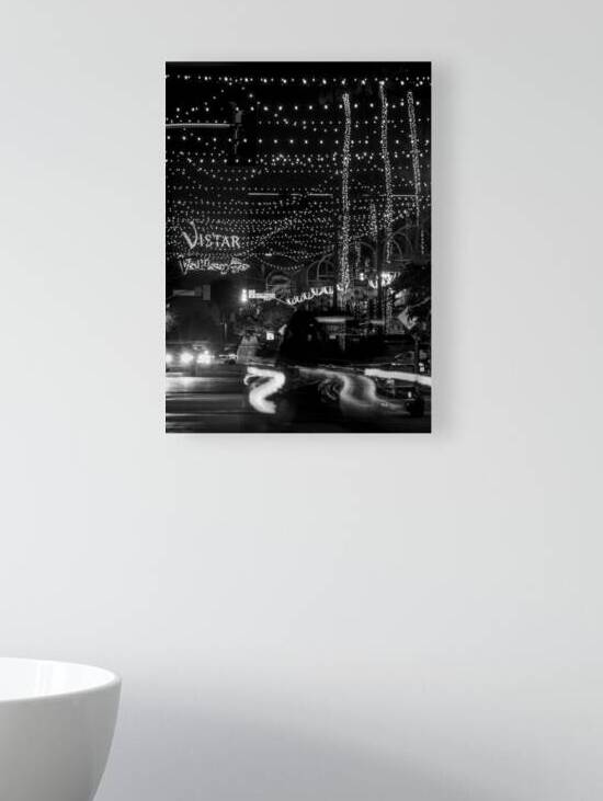 scottsdale art walk at night  vertical 2413 Vista by Black And White