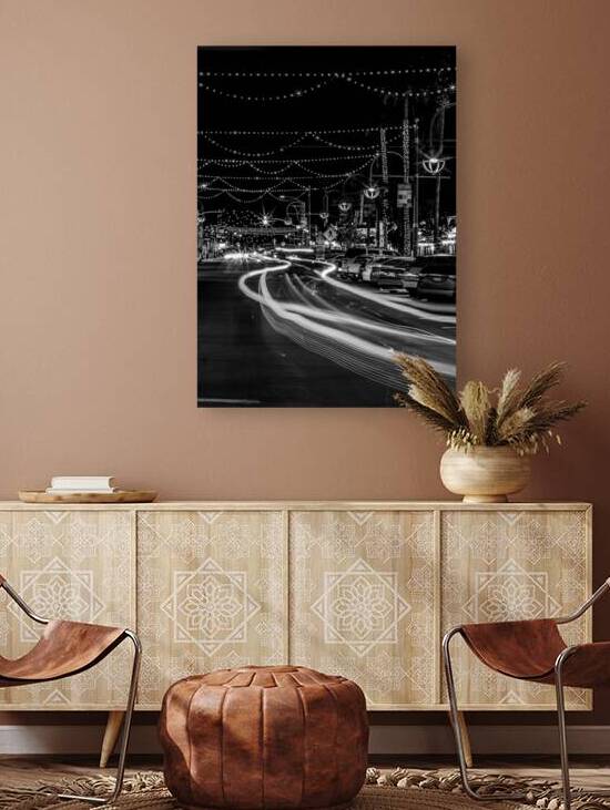 scottsdale art walk main street  vertical 2400 Ar by Black And White
