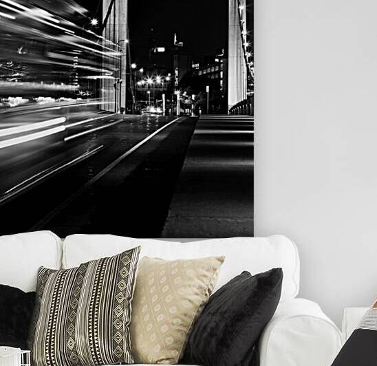 hennepin ave bridge at night  square 1689 Bus 13k by Black And White