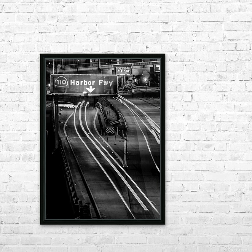 harbor freeway exit ramp sign in LA  vertical 216 HD Sublimation Metal print with Decorating Float Frame (BOX)