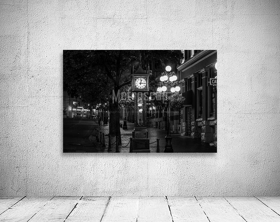 gastown steam clock water street at night  horizo Wall Preview