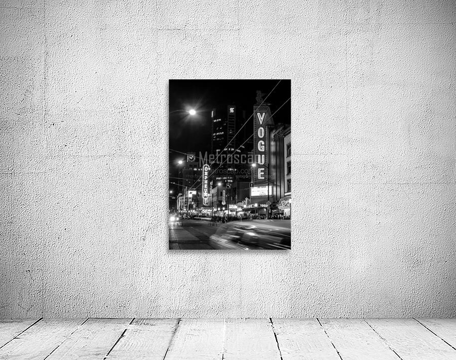 vogue theater at night granville street  vertical Wall Preview