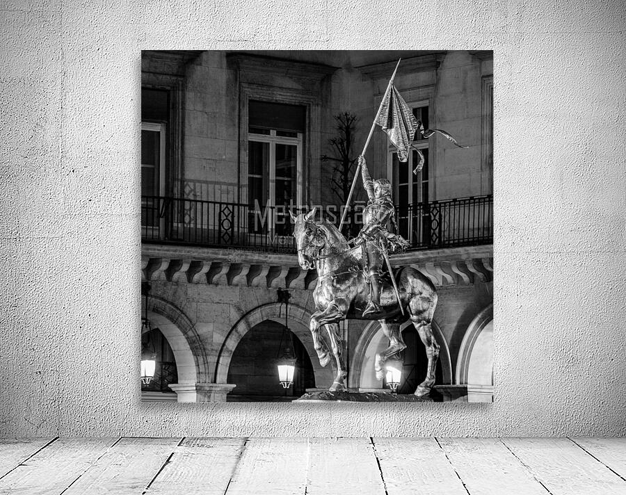 gold joan of arc statue near the louvre  square 2 Wall Preview
