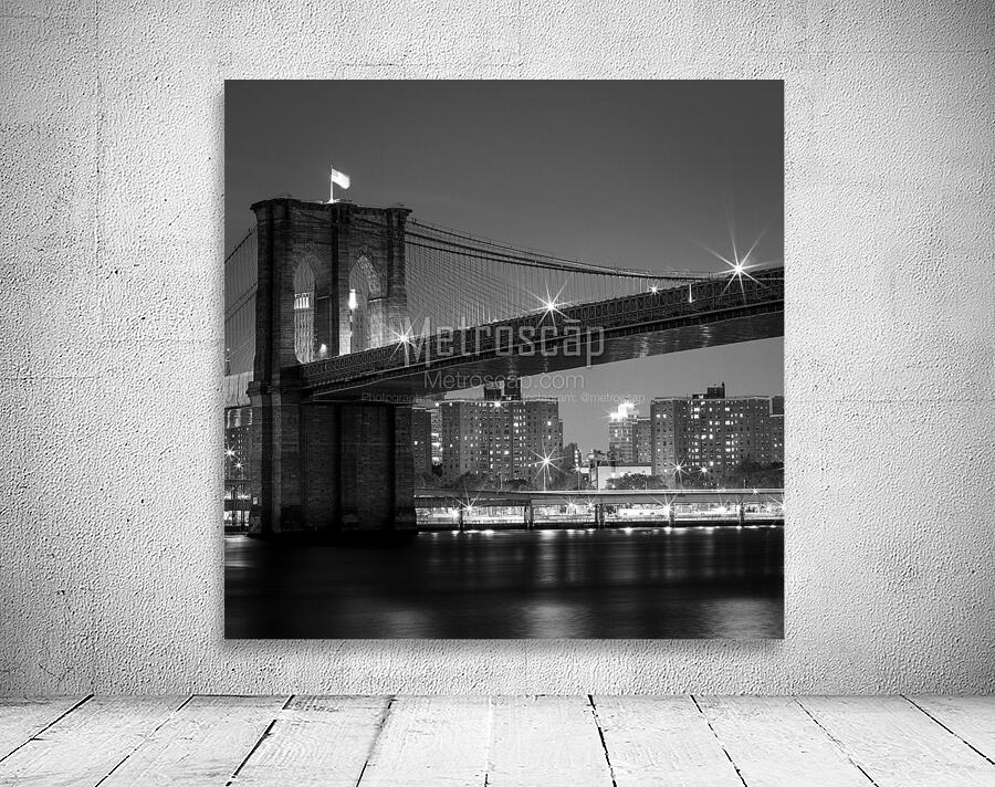 brooklyn bridge at night  square 1409 Bridge 13k. Wall Preview