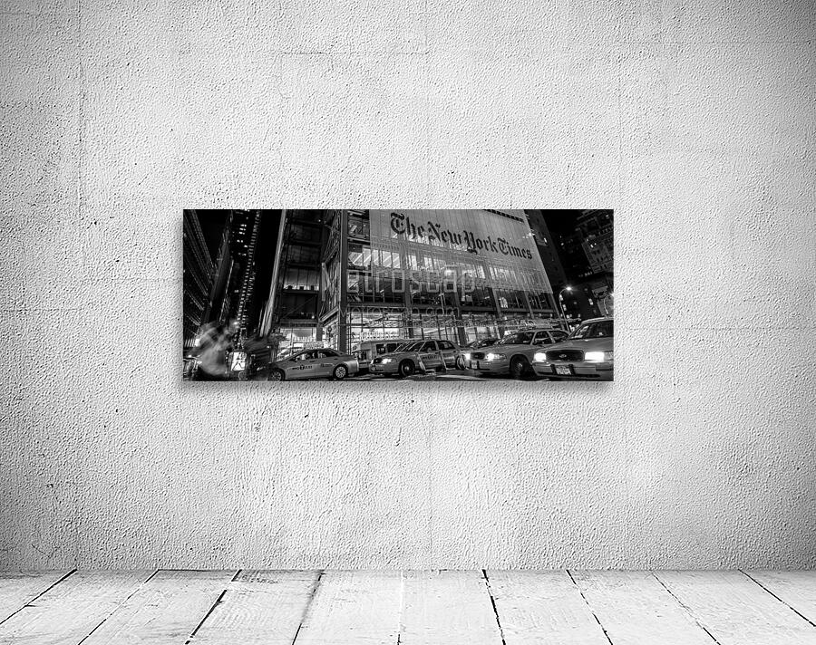 nyc cabs times building  panoramic 1415 Cabs 13k. Wall Preview