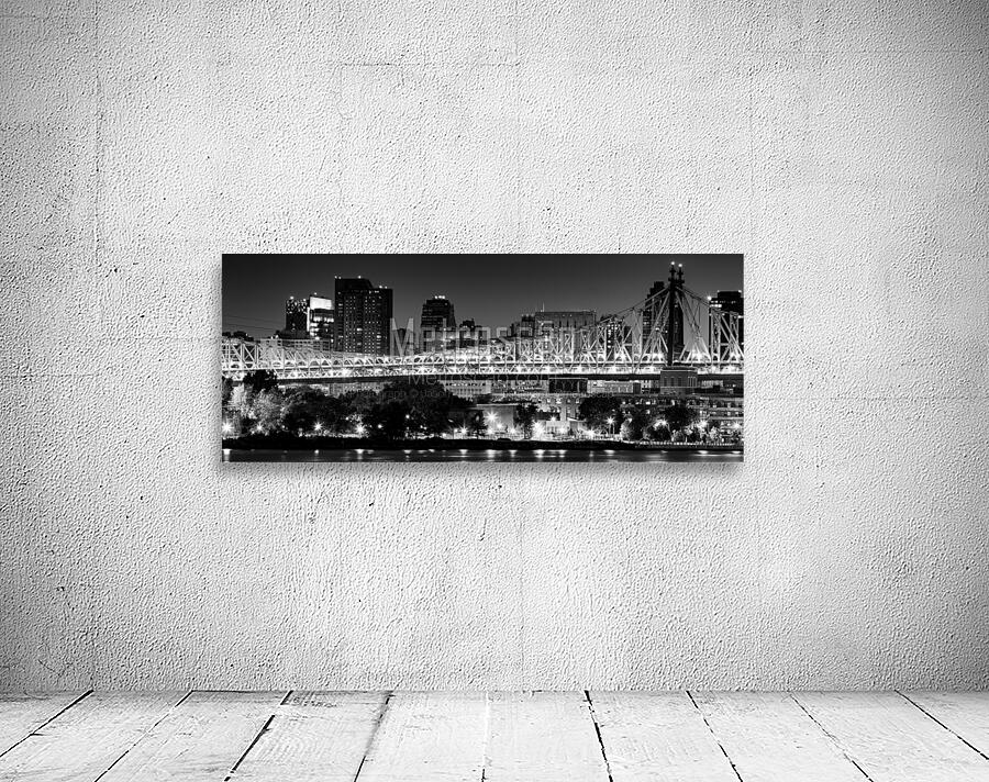 queensboro bridge at night  panoramic 1489 Queens Wall Preview