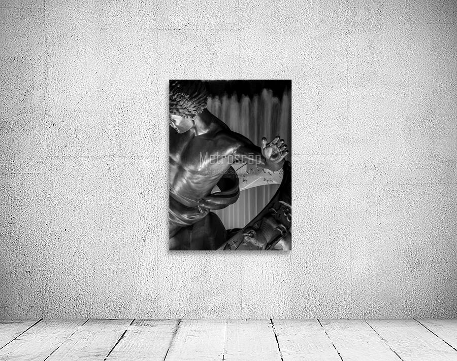 prometheus at night rockafeller center  vertical Wall Preview