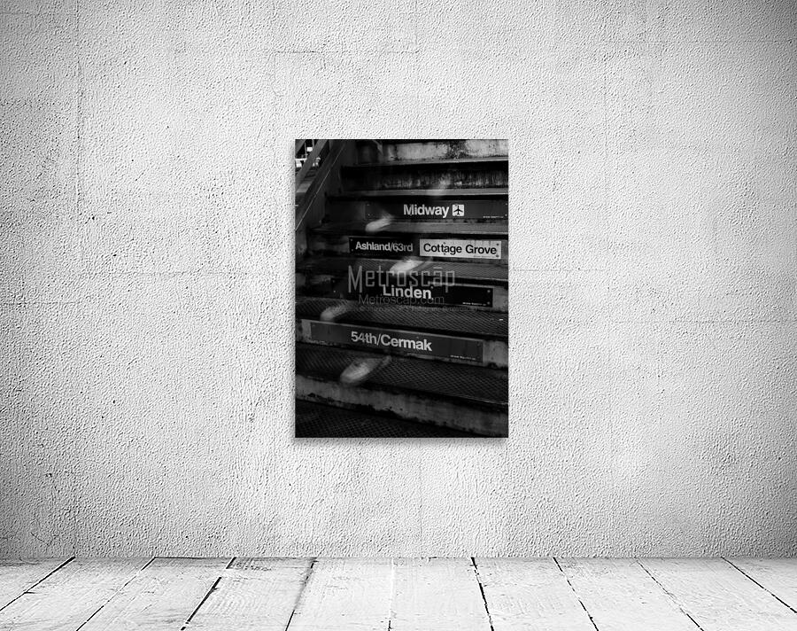 chicago L train steps  vertical 1187 Cermak 13k.j Wall Preview