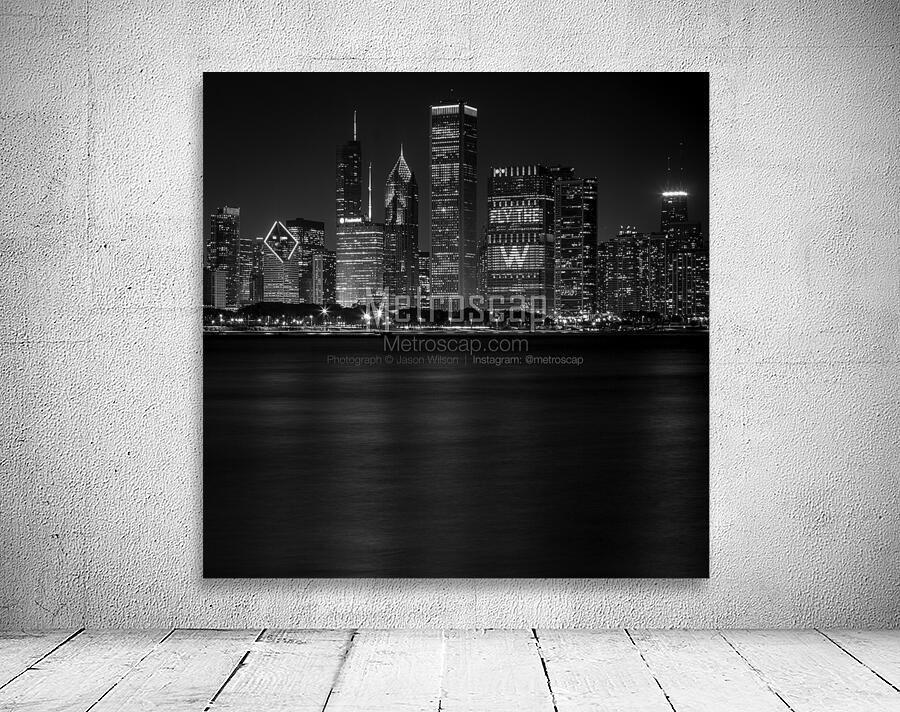 chicago skyline at night 2016 world series  squar Wall Preview