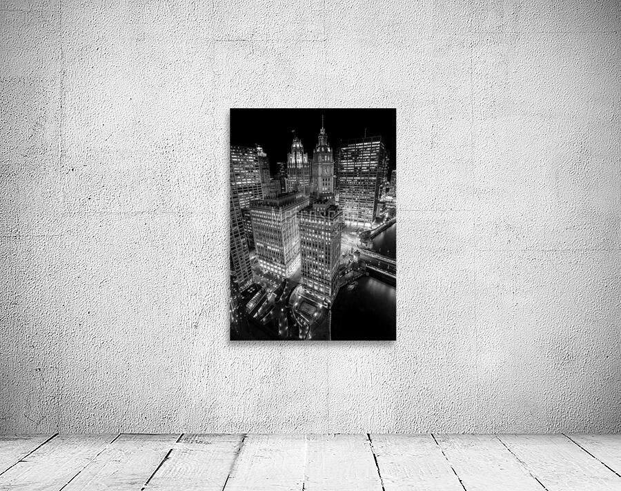downtown chicago at night  vertical 2567 Deluxe 1 Wall Preview