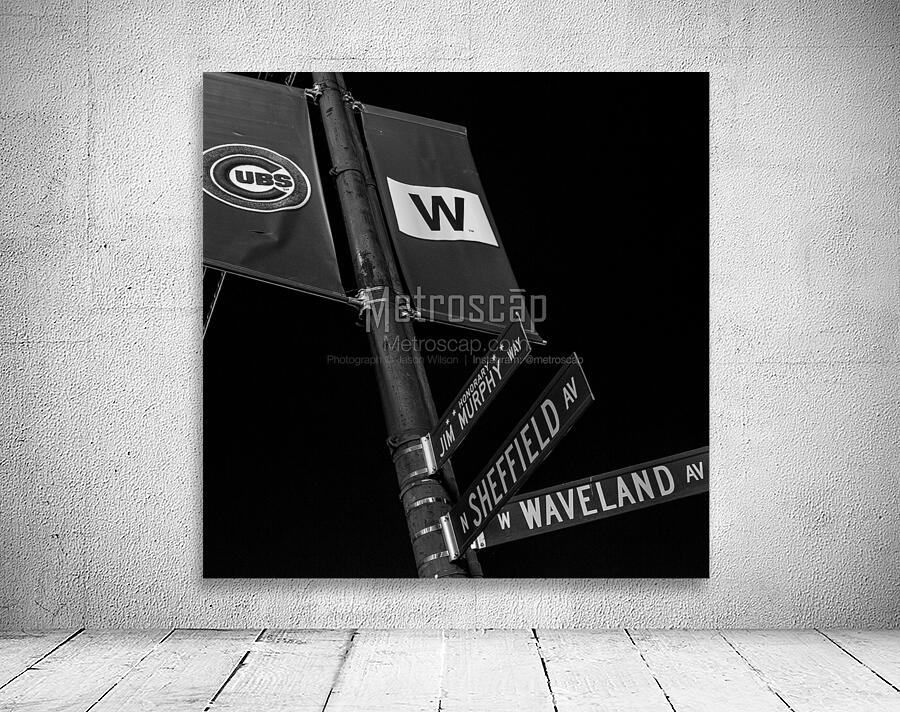 sheffield and waveland street signs  square 3084 Wall Preview