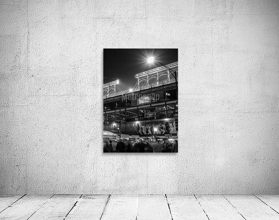 wrigley field at night  vertical 3078 Sheffield 1 Wall Preview