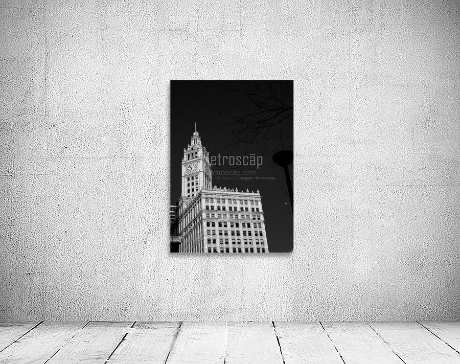 wrigley building clock  vertical 49 654 13k Wall Preview