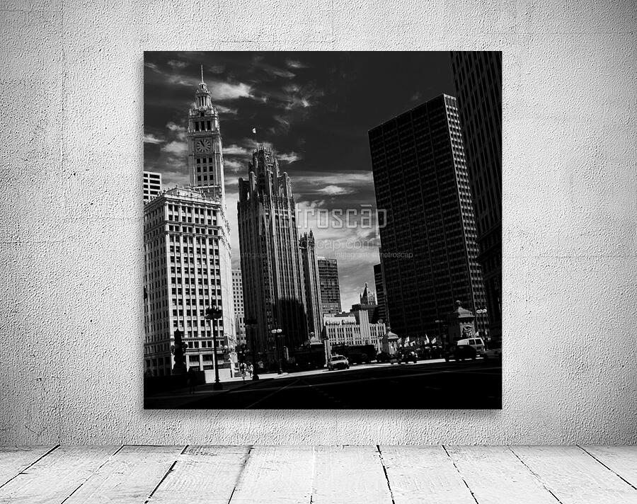 wrigley tribune buildings whispy sky  square 81 S Wall Preview