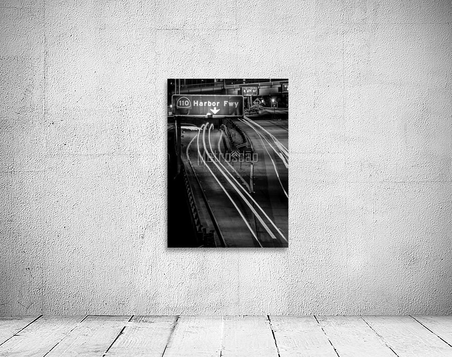 harbor freeway exit ramp sign in LA  vertical 216 Wall Preview