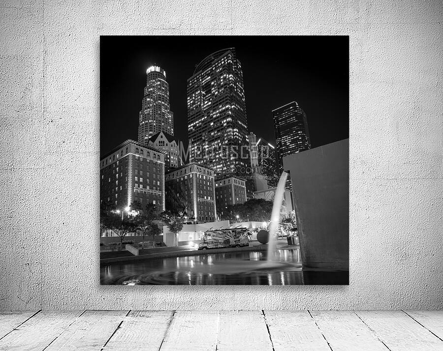 pershing square LA skyline at night  square 2592 Wall Preview