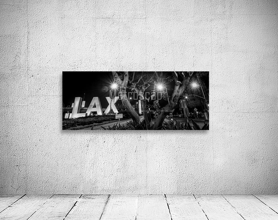 the LAX sign at night  panoramic 2176 Lax 2 13k.j Wall Preview
