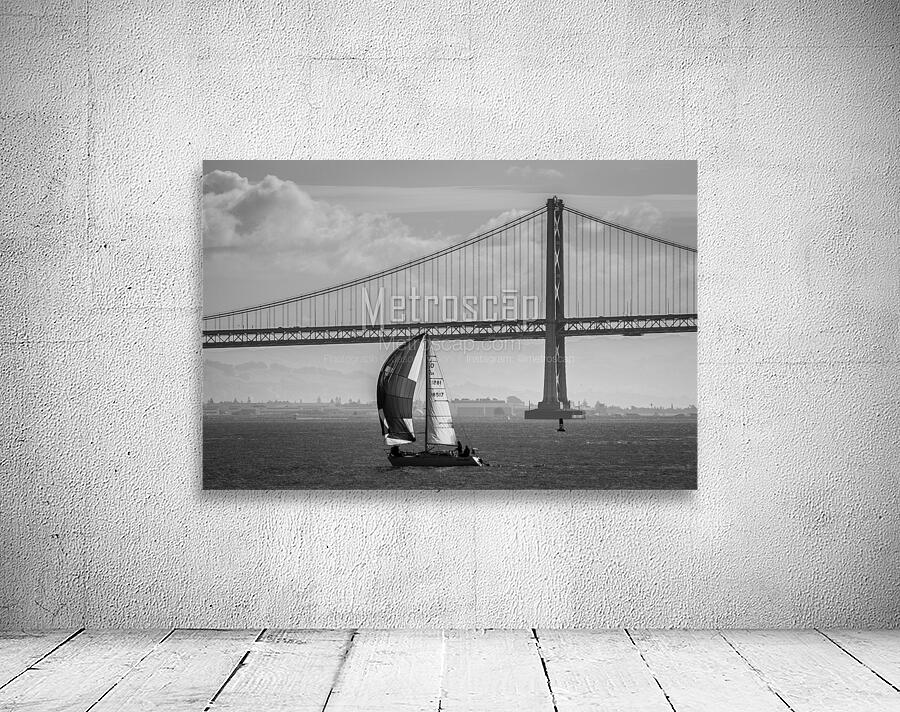 bay bridge and full sail boat  horizontal 2766 Br Wall Preview