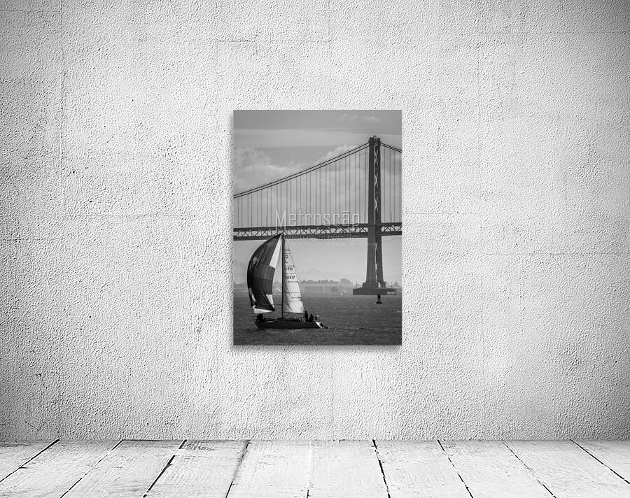 bay bridge and full sail boat  vertical 2766 Broa Wall Preview