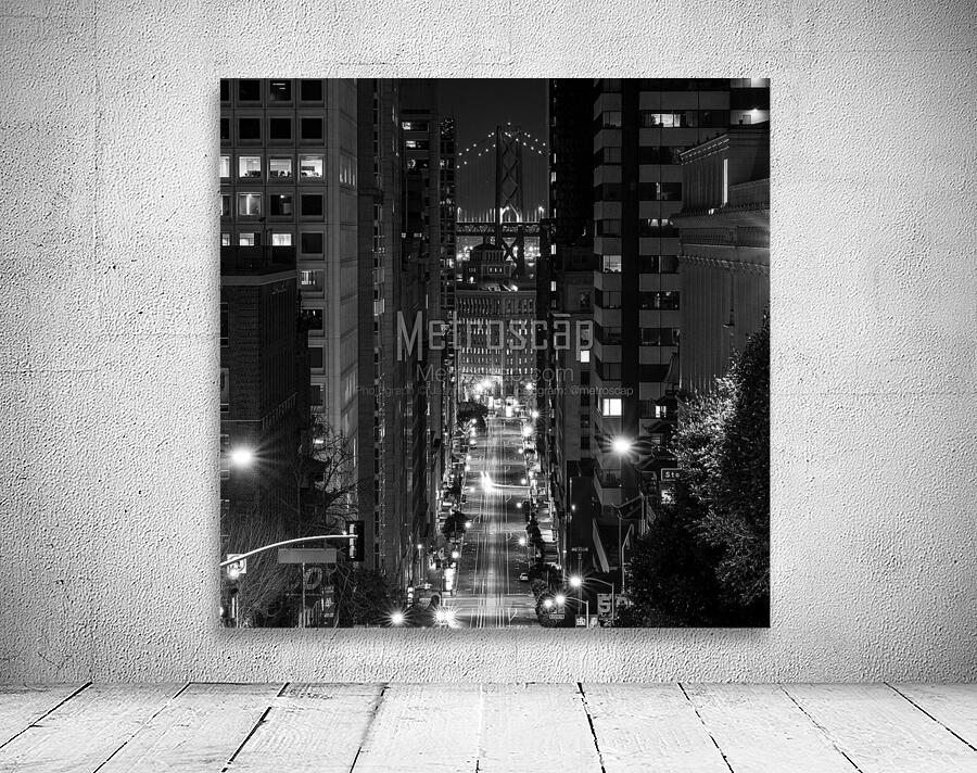 california street bay bridge night  square 2767 C Wall Preview