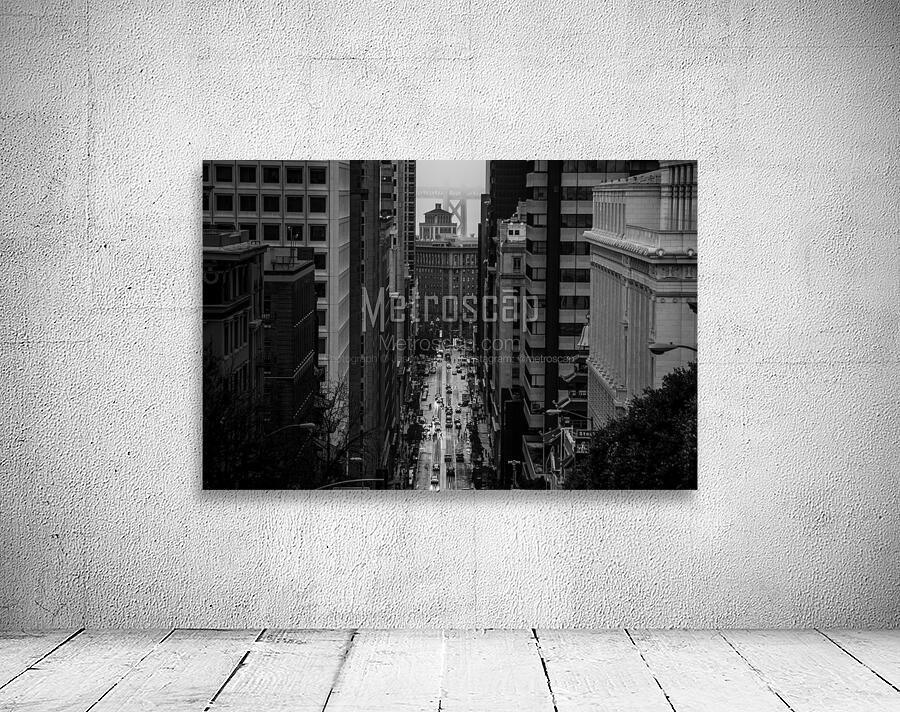 foggy rainy california street bay bridge  horizon Wall Preview