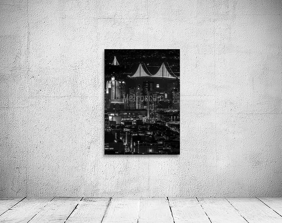 fully illuminated bay bridge night  vertical 2941 Wall Preview