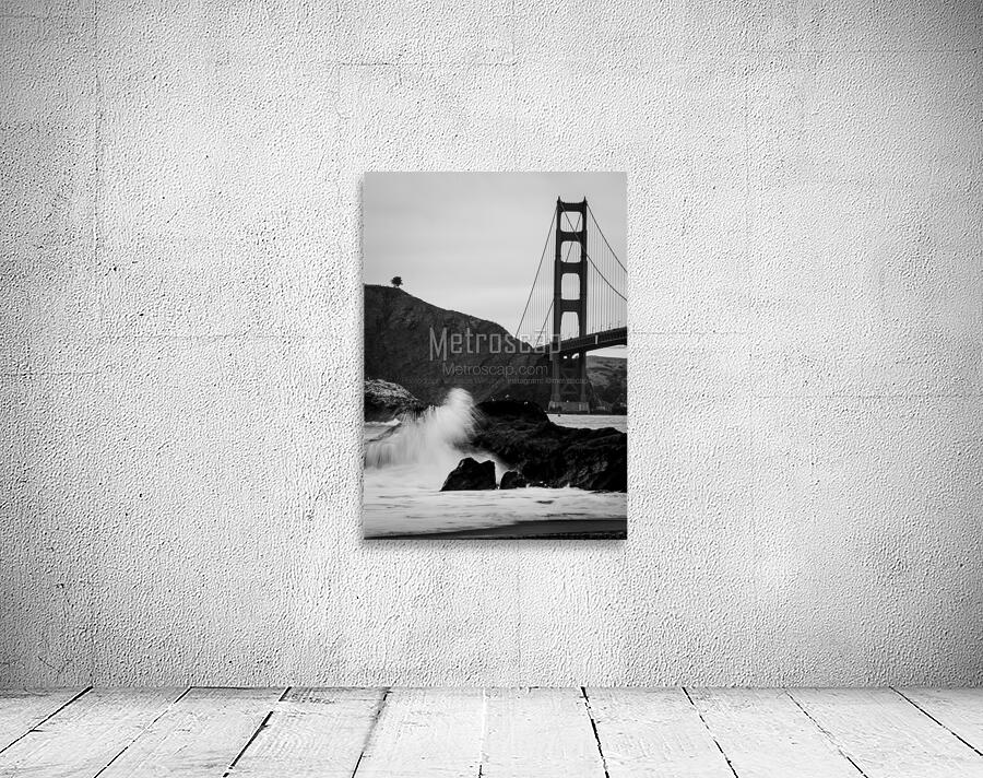 lone tree overlooks golden gate bridge  vertical Wall Preview