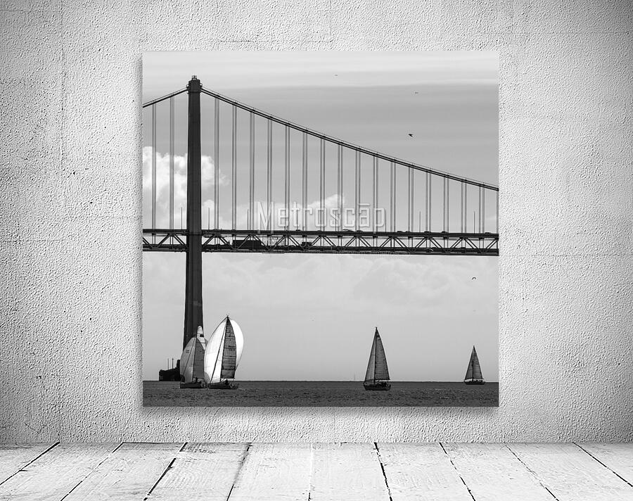 sail boats under sf bay bridge  square 2947 Doubl Wall Preview