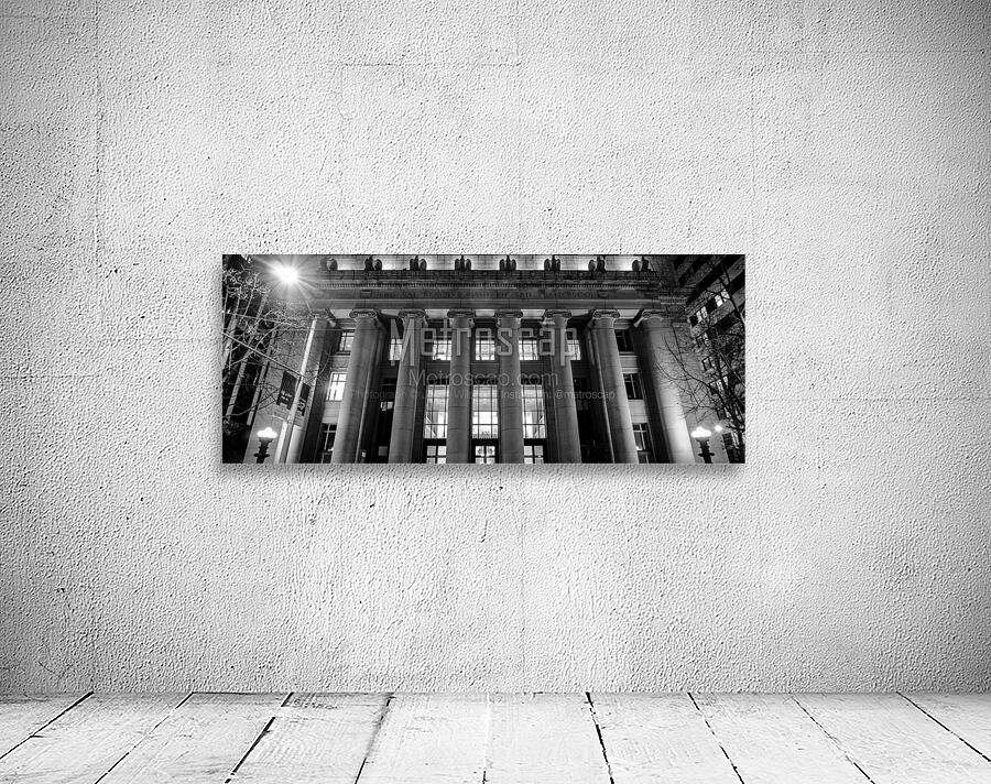 san francisco federal reserve building night  pan Wall Preview
