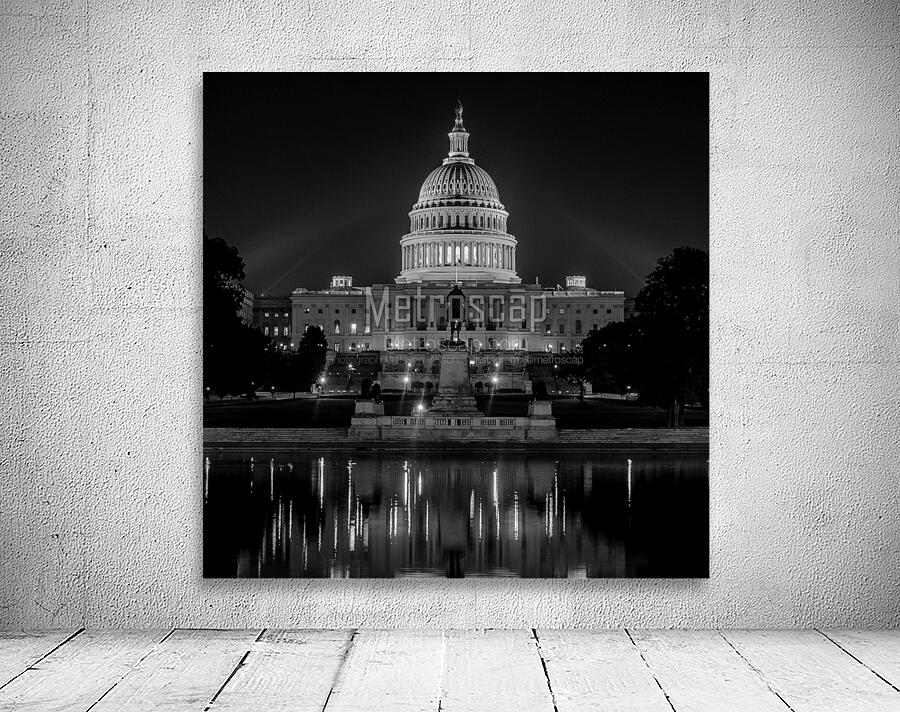 us capitol building at night  square 409 Symbol 1 Wall Preview