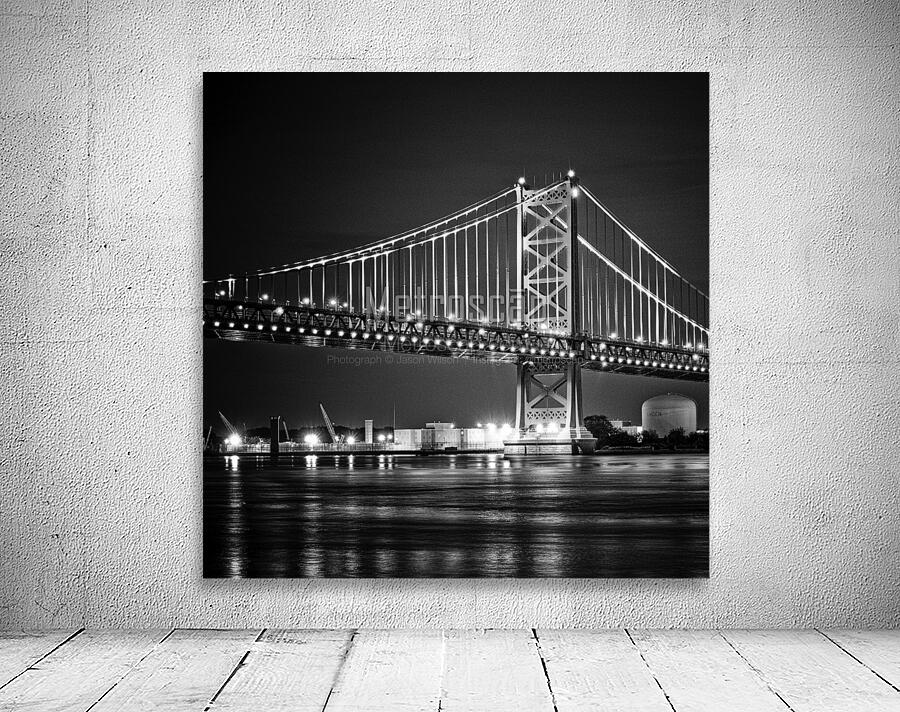 ben franklin bridge at night  square 459 Cranes 1 Wall Preview