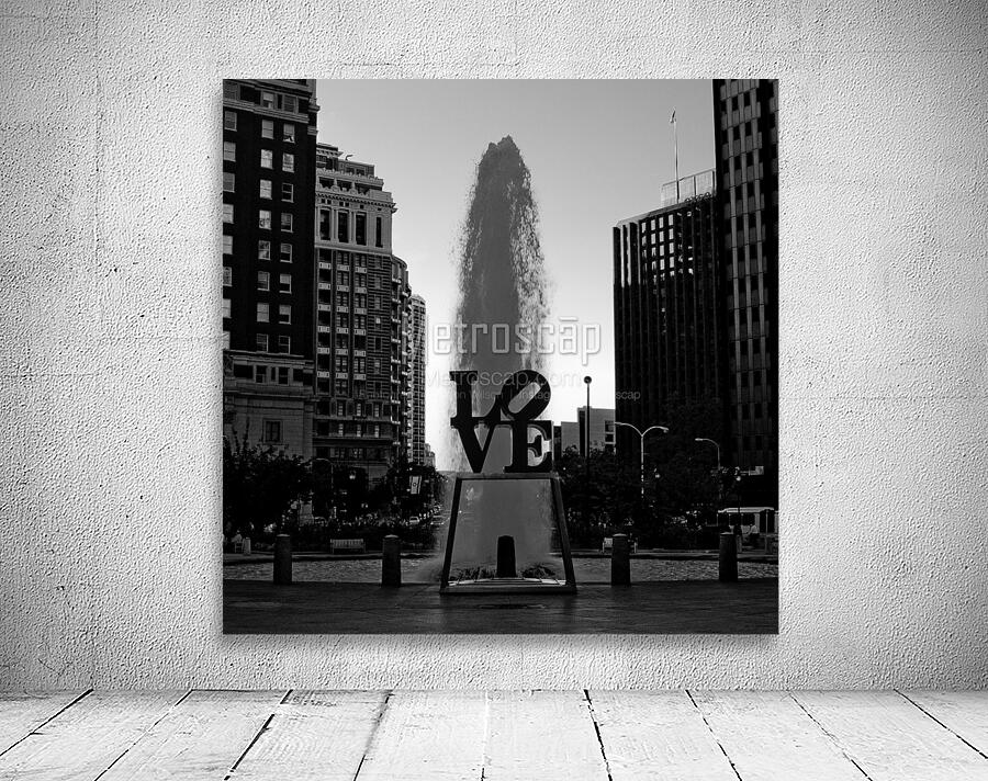 love sculpture at dusk  square 460 Dixon 13k Wall Preview