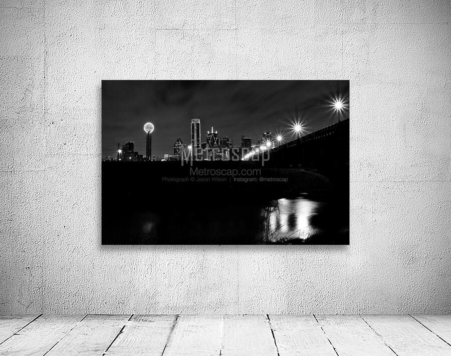 dallas skyline from trinity riverbed  horizontal Wall Preview
