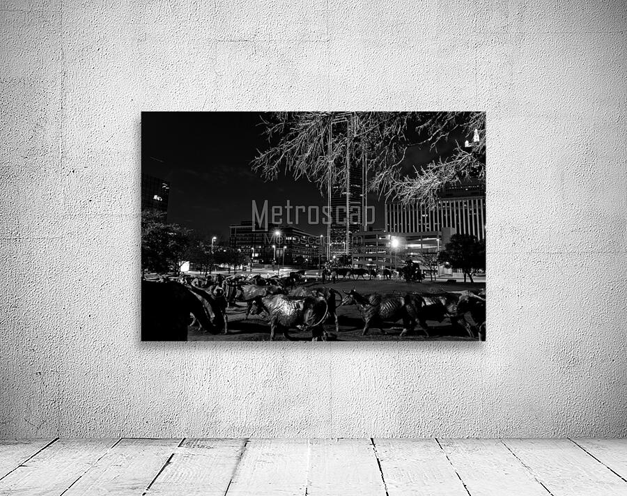 bronze cattle drive  horizontal 2118 Drive 13k.jp Wall Preview