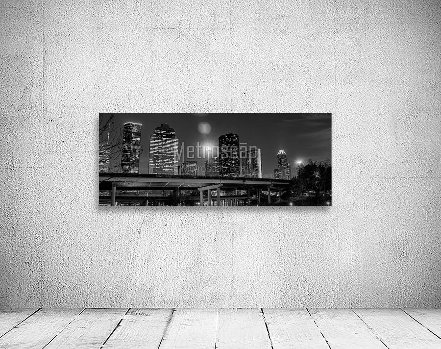houston skyline over buffalo bayou  panoramic 327 Wall Preview