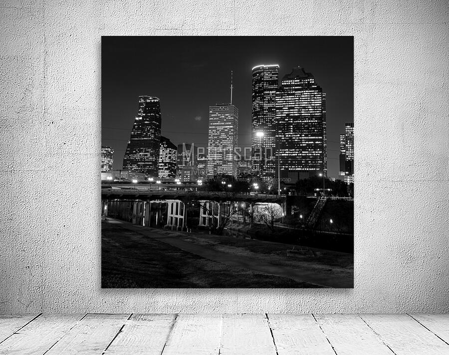 houston skyline at night  square 917 Allen 13k.jp Wall Preview
