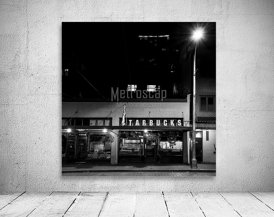 original starbucks at night  square 2678 Bux 13k. Wall Preview