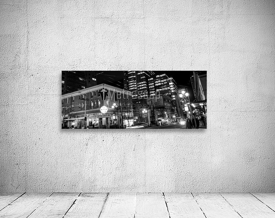 downtown seattle cityscape at night  panoramic 31 Wall Preview