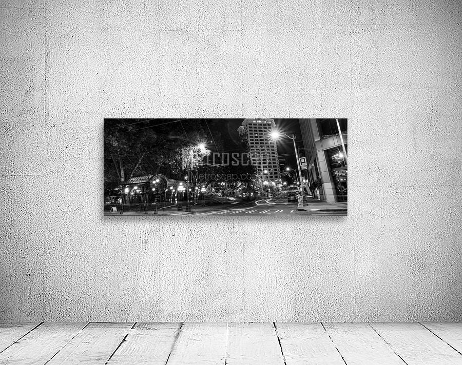 smith tower pioneer square at night  panoramic 27 Wall Preview