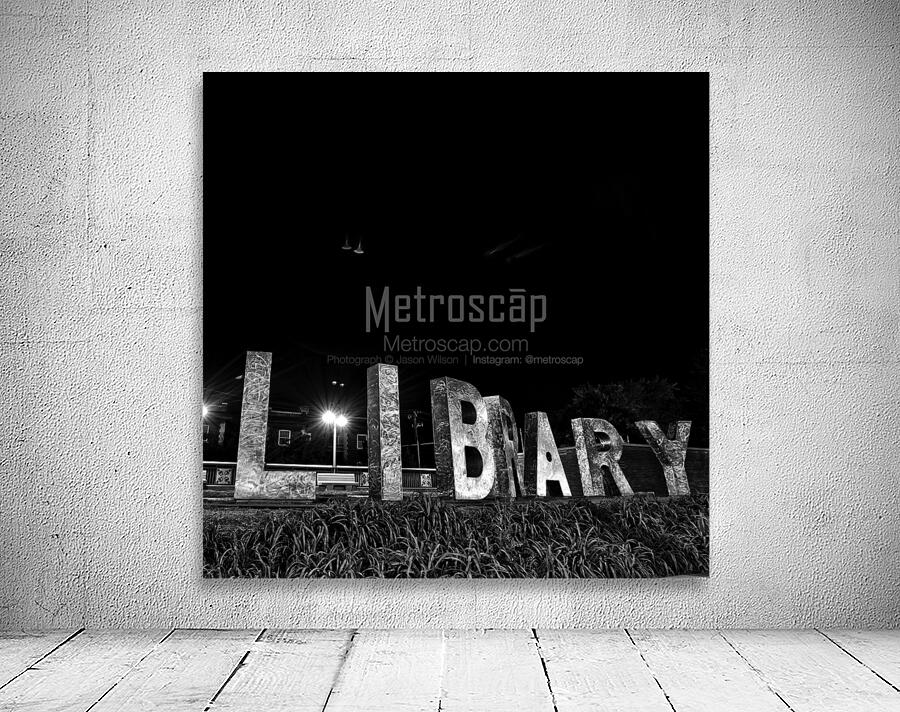 walker library sign  square 1701 Library 13k Wall Preview