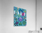 Circle Overload In Forest Green Acrylic Print