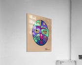 Simple Mask On Coffe Colored Background Acrylic Print