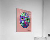 Simple Mask On Pale Rust Background Acrylic Print