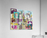 Turquoise Collage Acrylic Print