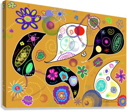 Paisley  Orange Canvas Print