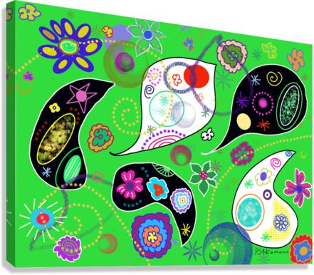 Paisley Lime Canvas Print