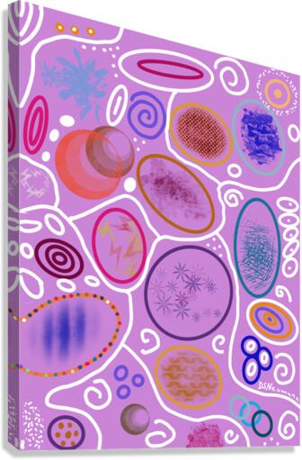 Abstract Circles In Violet Canvas Print