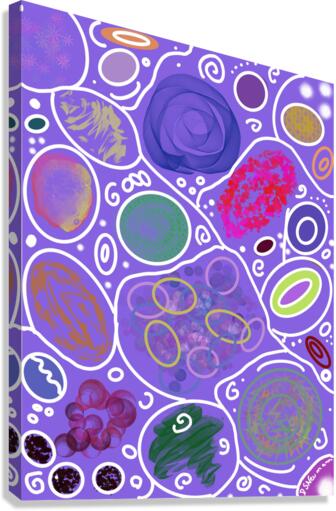 Circle Overload In Purple Canvas Print