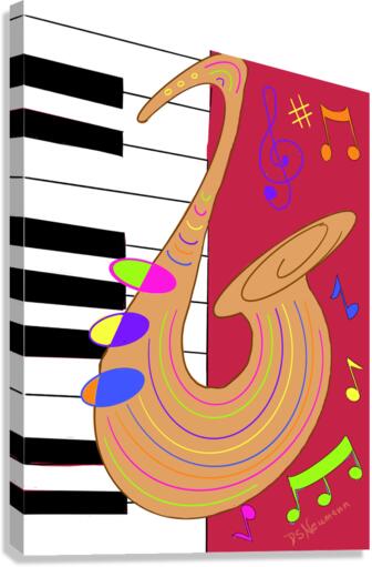 Sax  Piano Canvas Print