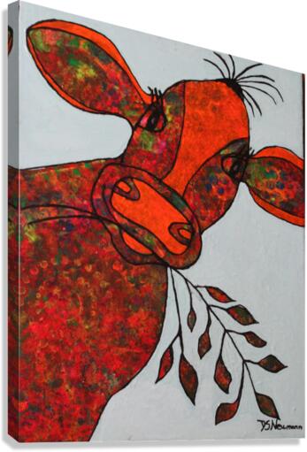 Whimsical Cow Canvas Print